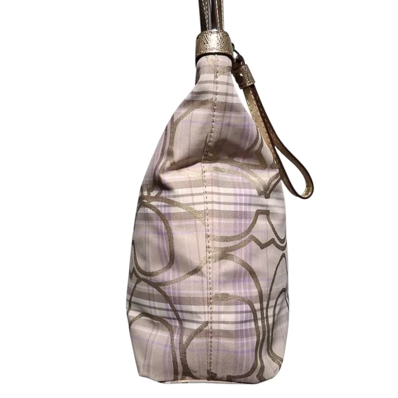 Coach F17474 Signature Multicolor Tartan Tote Shoulder Handbag - Picture 5 of 10